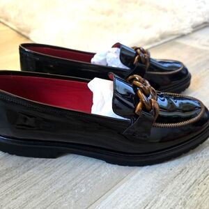 Black Italian Heeled Loafers (Grillis Roma) Brand new - never worn! Size 38 1/2
